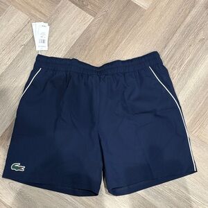 Lacoste Sport Men's Dark Blue Athletic Regular Fit Shorts Size FR 7 - US XXL